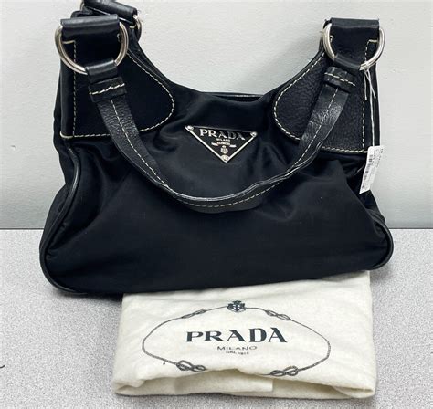 prada milano dal 1913 black bag|original leather prada bag.